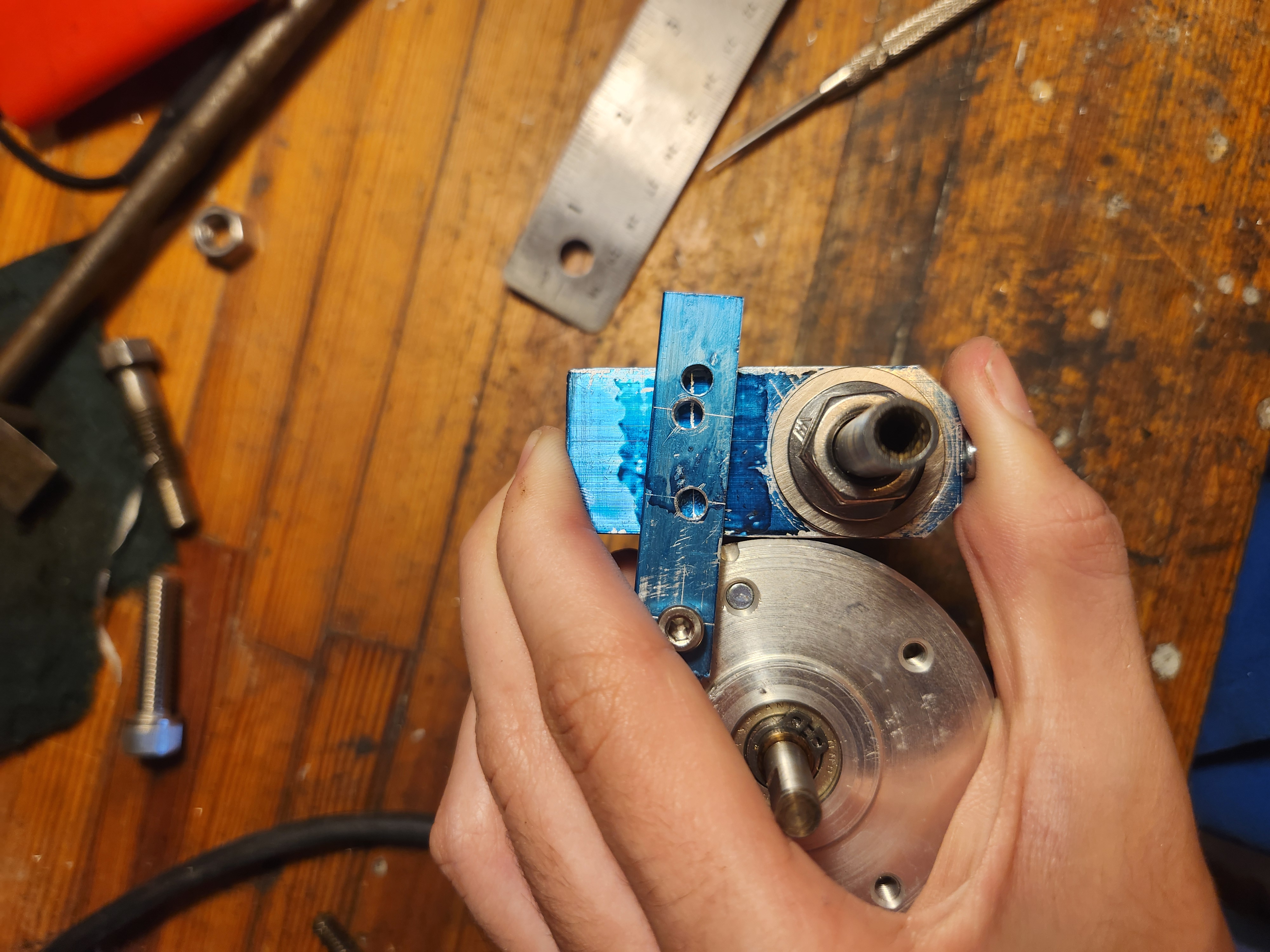 Cutting bearing seats and drilling main hole